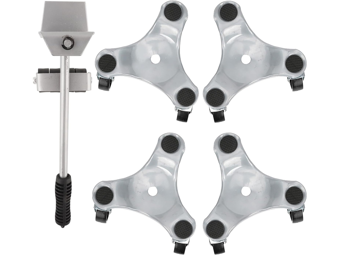 Conjunto Jeanoko Para Transporte De Móveis Pesados Placa Movimentação Com Rotação 360° Objetos, Ferramentas Para