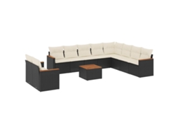 Garden Sofa Set, Garden Sofa Sets Vidaxl Preto Rattan / Vime (n/a)