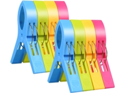 Clipes Roupa Grandes 8 Pcs, Plástico Colorido para Toalhas ZYBLSSBB