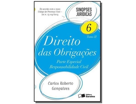 Livro Sj V06 T2 Dir Obrigacoes -p Es De Carlos Roberto Goncalves (português Do Brasil)