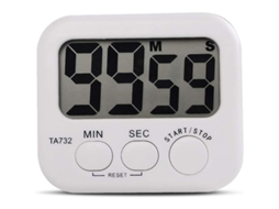 2026-temporizador Digital Cocina Lcd Mini Blanco Con Función Cuenta Ascendente/descendente Y Alarma Fuerte