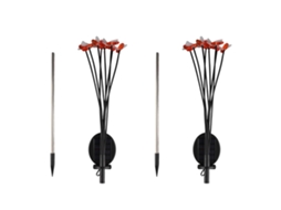 2set luzes abelha solar Ip65 8 leds lâmpada solar decorativa jardim, pátio, yard, grama | S/MARCA