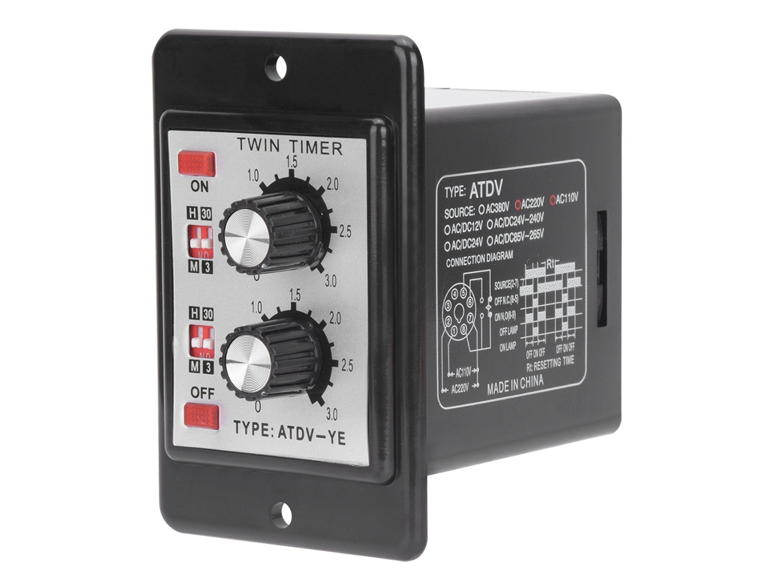 Veloriskku interruptor de Tiempo Con Mando Knob Relé de Encendido/apagado Timer Atdv Ye Ac110v 220v