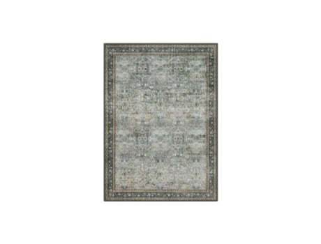 Tapete Estilo Vintage Rootz - Tapete Lavável - Tapete Verde - Fácil Manutenção - 160 Cm X 230 Cm