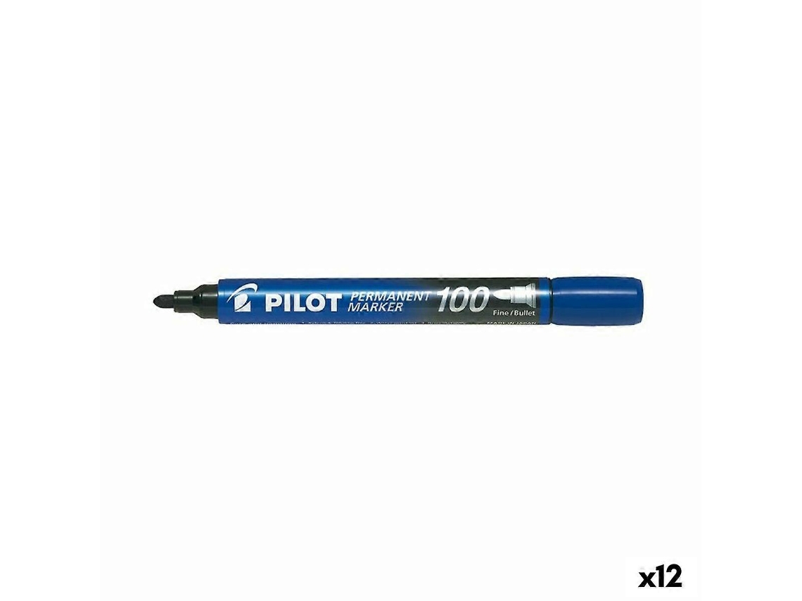Marcador Permanente Azul Pilot Sca 100 Olysi Shop (12 Unidades)