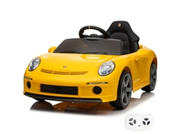 Ruf Gt Carro Elétrico 12v Para Crianças 1 A 5 Anos – Carro Desportivo De Luxo Com Banco Em Pele, Jantes Eva &amp; Bluetooth – Amarelo