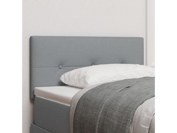 Cabeceira Botão Estofada Cinza Claro 80 Cm Tecido Lovely Home