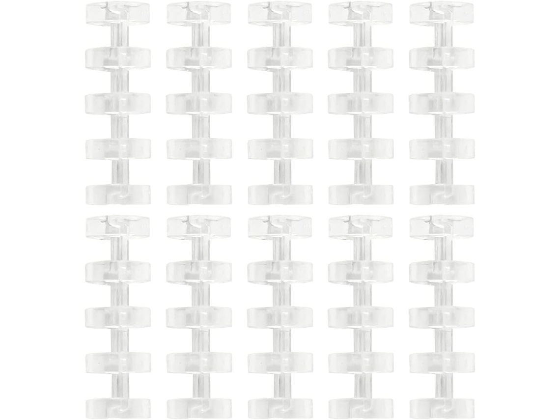 Aneis De Fichário Pretyzoom Com 5 Furos Para Cadernos E Pastas, Plástico Resistente, Pacote Com 20 Unidades, Ideal Para