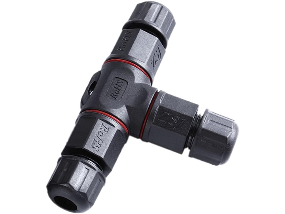 Conector Elétrico À Prova D'água Ip68, Adaptador T, Manga De Fio De 5 Pinos