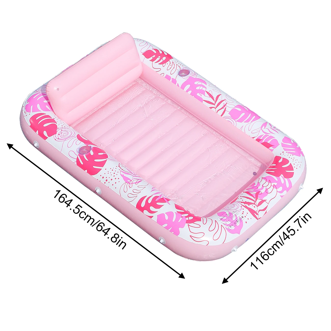 (rosa) Espreguiçadeira Inflável Para Piscina, Tapete Flutuante Para Adultos Com Travesseiro