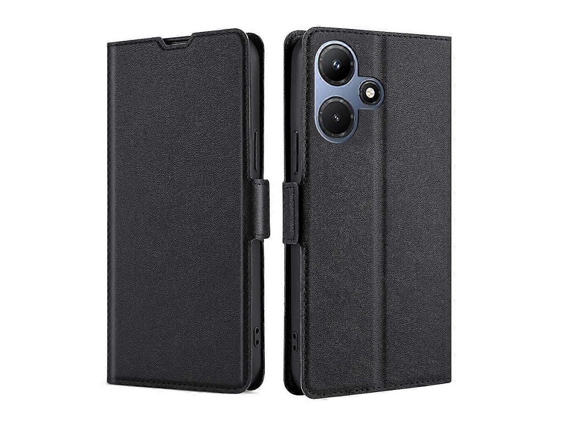 Capa De Celular De Couro Ultrafina Com Fivela Lateral E Flip Horizontal