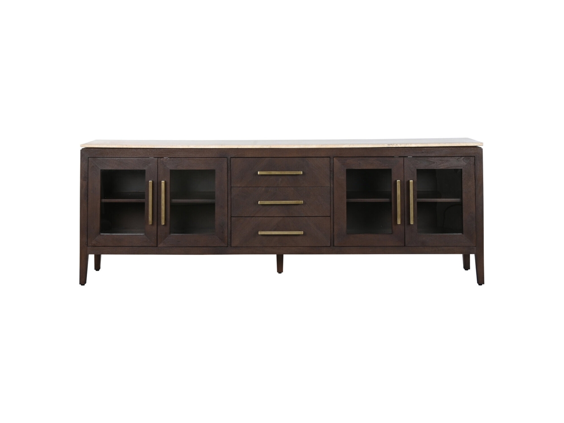 Buffet de Mármore Travertino com Formato de Manga ALEXANDRA HOUSE LIVING (200x40x70cm)