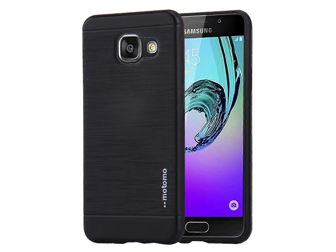 Capa Protetora De Metal Com Textura Escovada Tpu Motomo Para Galaxy A7 / A710