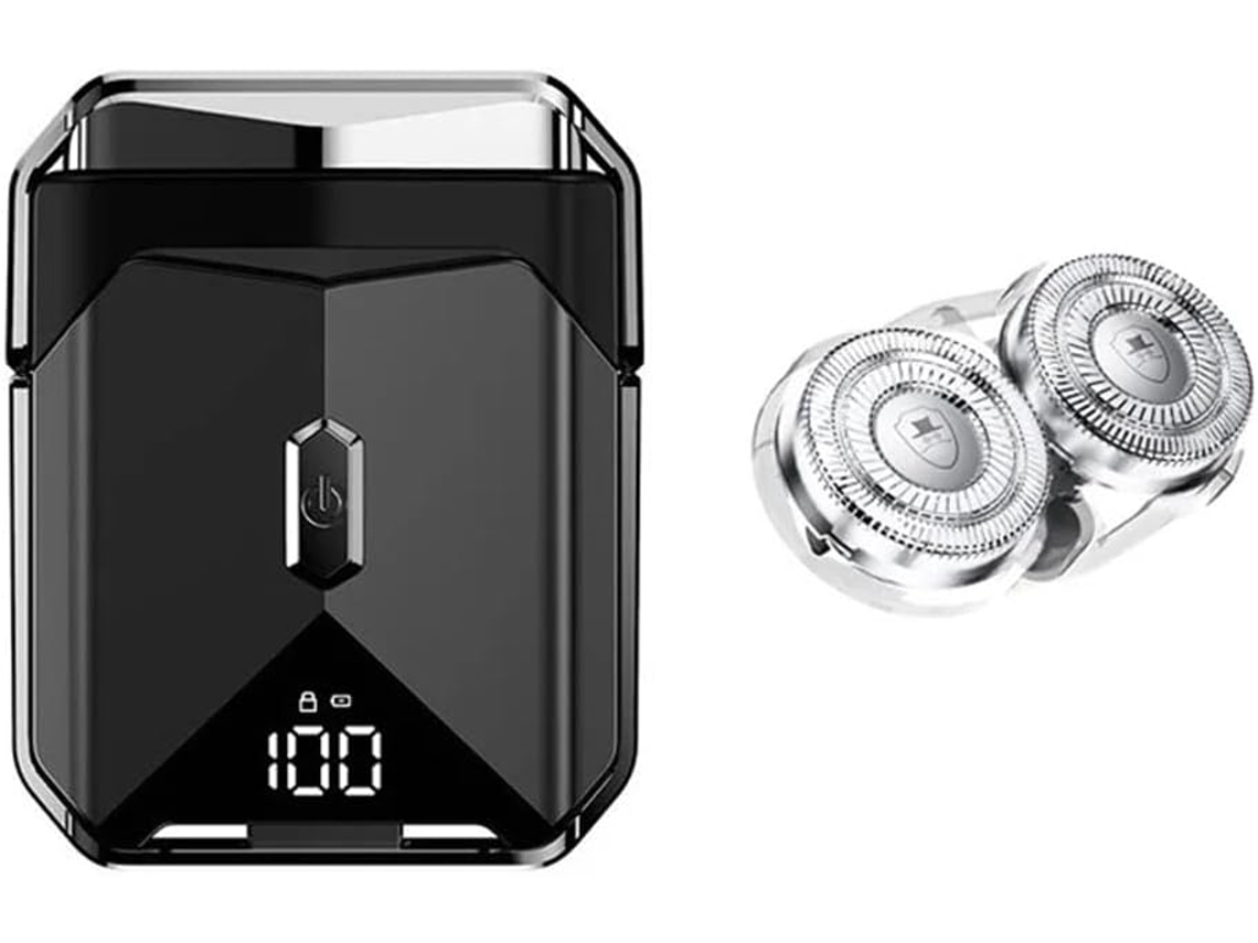Barbeador SFUSHOS, elétrico, recarregável, visor LED, portátil