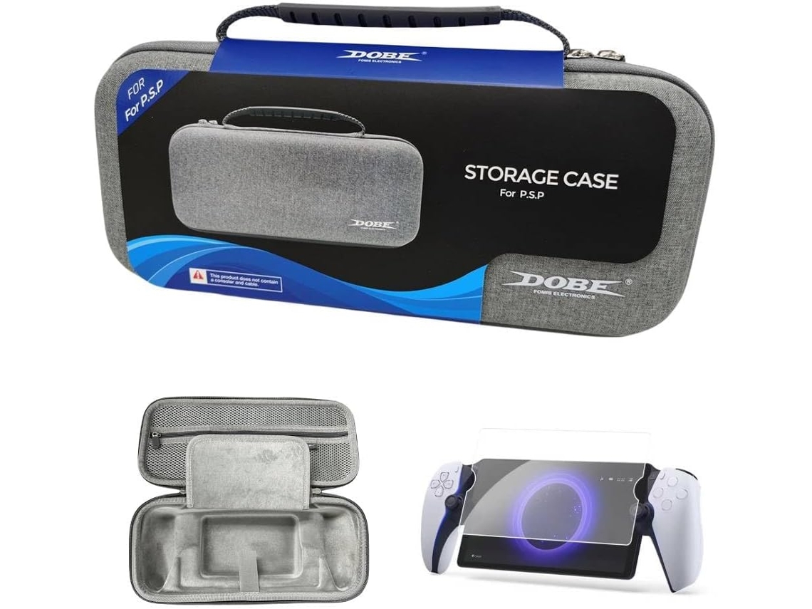 Compatível Com Acessórios Do Ps Portal E Consoles De Jogos Portáteis Capa Rígida Eva Protetor Tela Vidro Temperado
