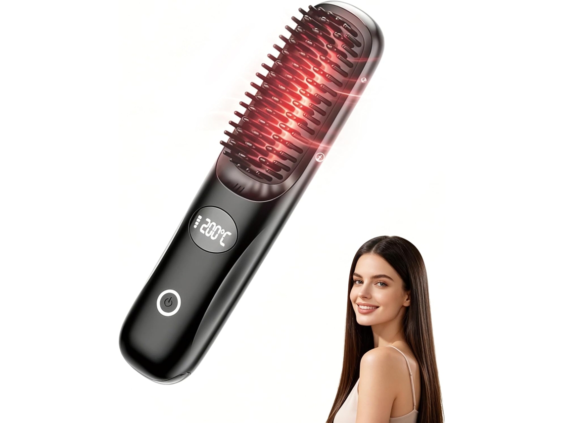 Escova Alisadora De Cabelo, Bwaliffury Sem Fios Cabelo