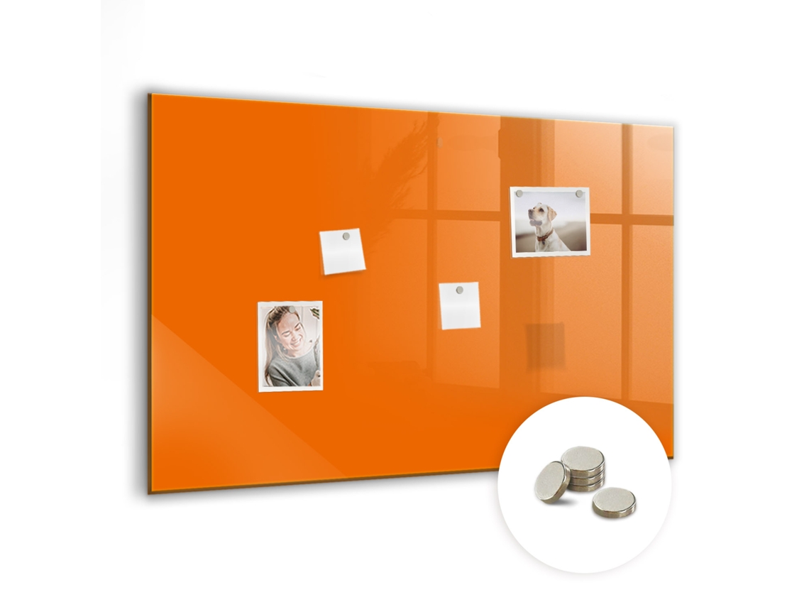 Quadro Magnético Laranja Para O Escritório Espelharte (90x60 Cm)