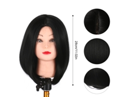 2026 peluca Corta Negra Resistente Al Calor 28cm para Cosplay Y Uso Diario de Mujer