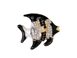 Broche Liga Cute Peixe Tropical Acessório Roupa Com Strass