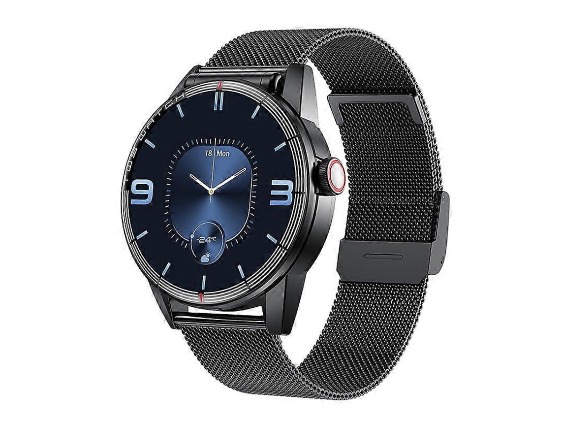 Relógio inteligente Bluetooth Hengrongshen R6 TWS 2 em 1 com monitoramento de frequência cardíaca e oxigênio no sangue de 1,32 polegadas