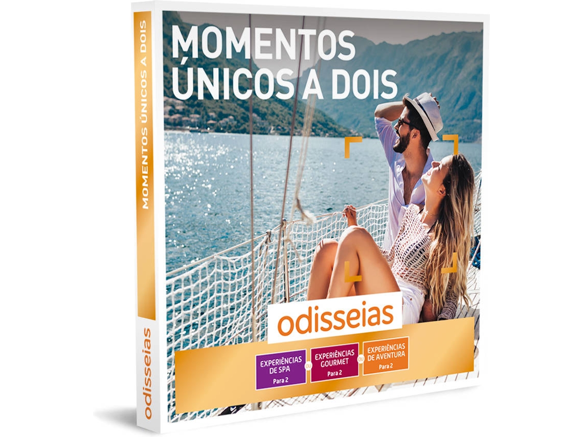 ODISSEIAS Pack Presente - Momentos Únicos a Dois | Experiência de Spa, Gourmet ou Aventura para Dois