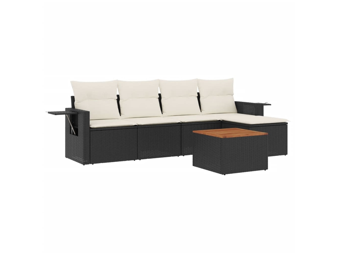 Garden Sofa Set, Garden Sofa Sets Vidaxl Preto Rattan / Vime (n/a)