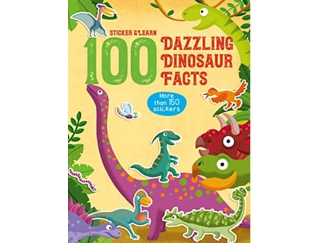 Livro 100 FUN FACT TO STICKER DINOSAUR de Yoyo (Inglês)