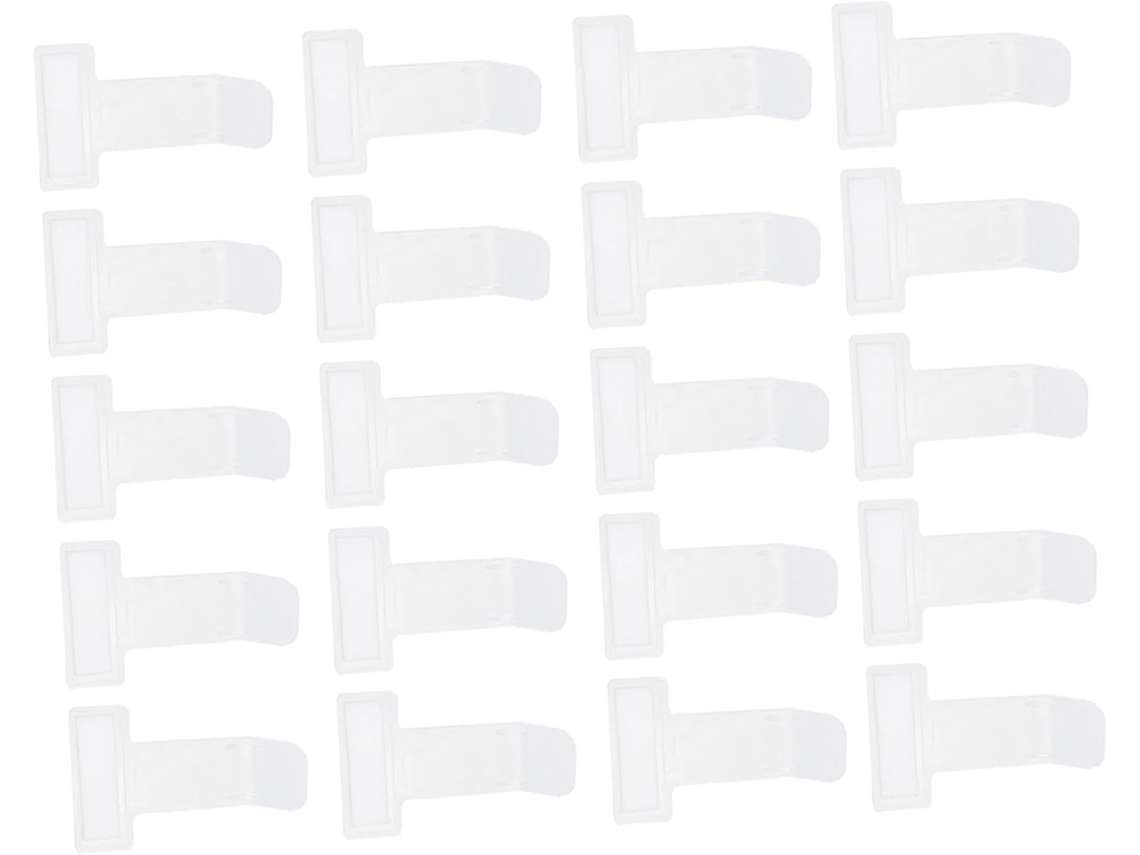 Clipes de plástico transparente Amosfun para bilhetes de carro, 20 unidades, suporte para bilhetes e autorizações de estacionamento.