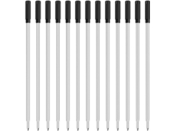 200 Refis De Caneta Esferográfica Em Metal Preto Compatíveis Com Cross, Ponta Média, Escrita Suave,