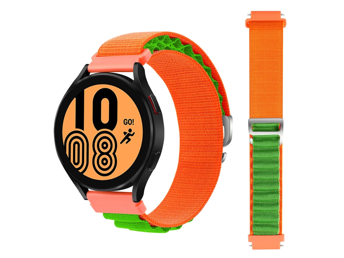 Bracelete Loop Alpine para Garmin vivoactive 3 Music Laranja e Verde