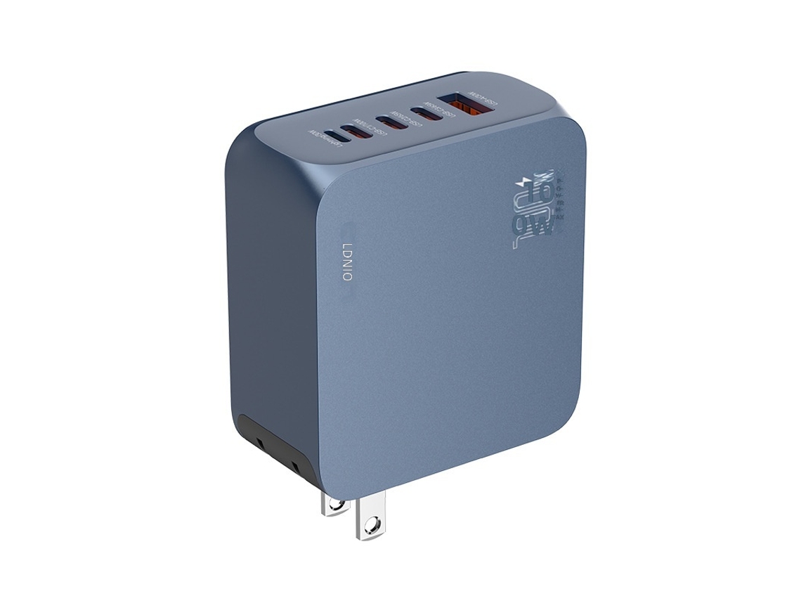 Carregador GAn 100w Lidnuo, múltiplas portas USB-C PD, carregamento rápido, padrão europeu e americano, para celular e notebook CHABERLU