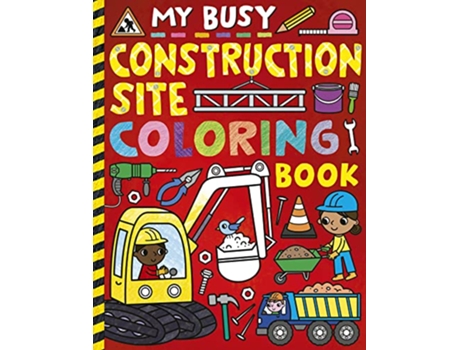 Livro My Busy Construction Coloring Book de Tiger Tales (Inglês)