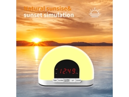 Lurelia Despertador De Cabeceira Com Luz Ambiente Do Nascer Do Sol Que Desperta E Que Proporciona Um Sono Confortável