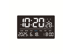 Despertador Eletrônico Digital, Relógio Com Calendário E Termômetro Integrados, Relógio De Temperatura De Dupla Função (parede E Mesa)