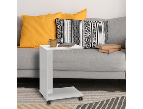 Mesa Lateral Volare Branco 35x65x45cm Design Moderno Leve Me Contigo