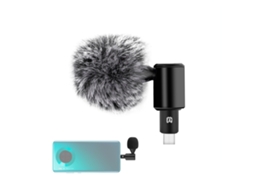 Microfone unidirecional ajustável para iPhone/iPad com interface de 8 pinos, preto | XIAOMOYU