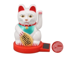 Adorno Para Gato Laxiscreed Solar Com Mão A Mexer Em Branco Para Decorar Home
