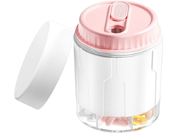 Organizador de Comprimidos CHRUI 7 Compartimentos Rotativo para Vitaminas Sem Bpa (rosa)