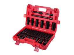 45 Peças Conjunto De Sockets Impacto Aço Profissional 1/2 Polegada Com Conectores
