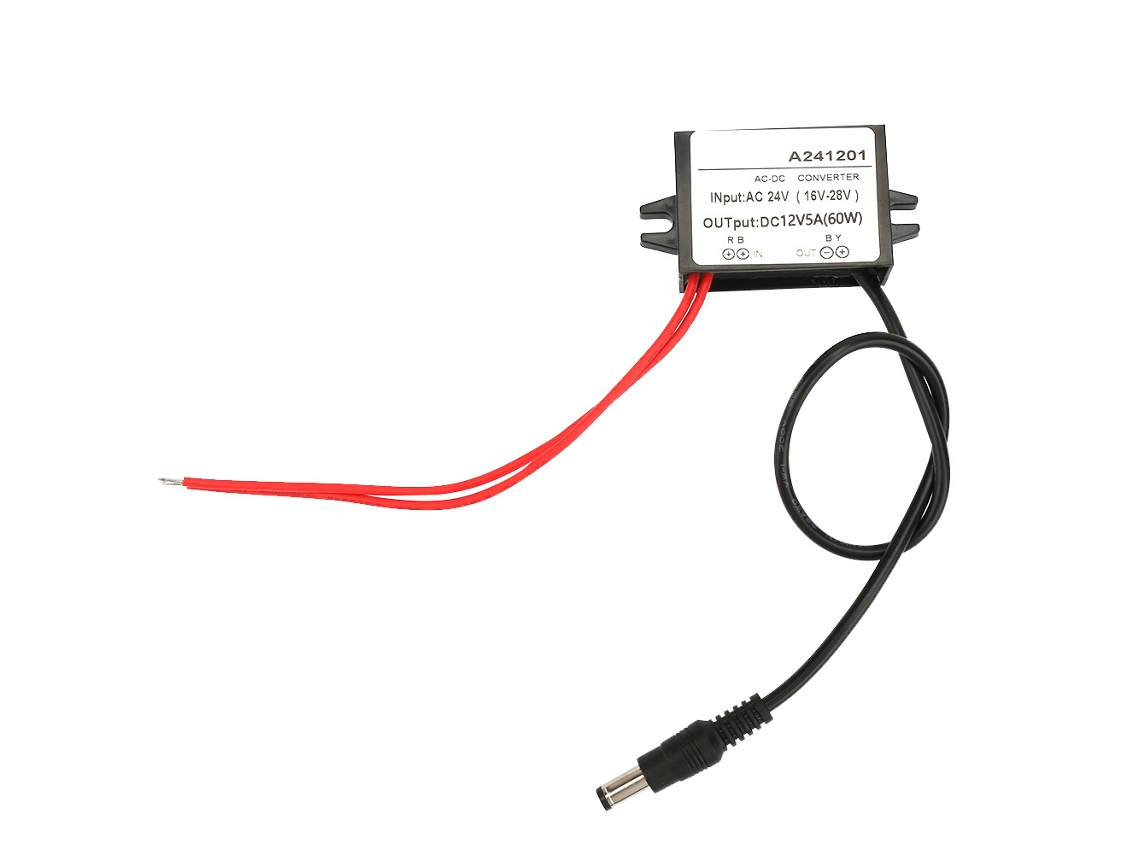 Módulo Conversor Ca 16-28v Para Cc 12v Buck 5a Fonte De Alimentação Ip67 Com Proteções