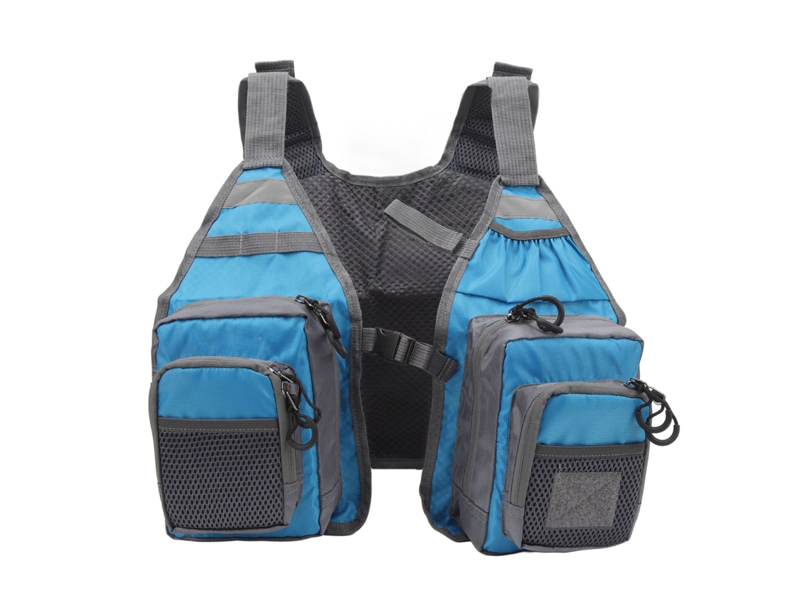 Coleteira de Pesca com 8 Bolsos Azul Oxford