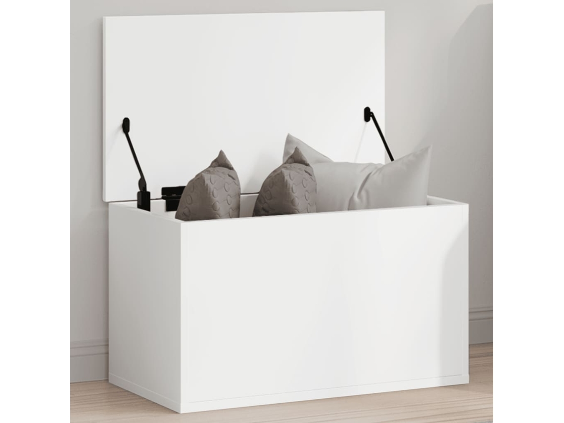 Vidaxl Caixa De Arrumação 60x35x35 Cm Derivados De Madeira Branco