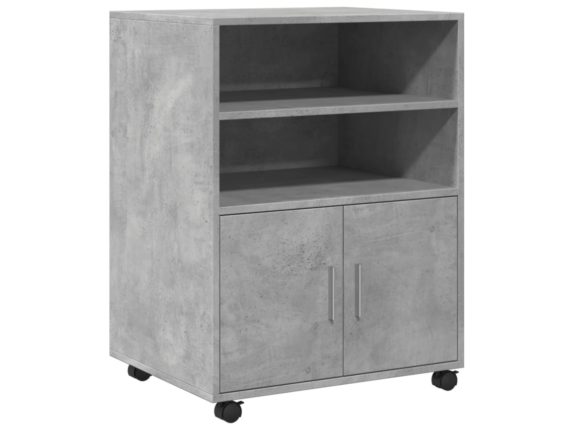 Rolling Cabinet, Rolling Cabinets Vidaxl Cinzeto Madeira Processada (n/a)