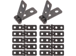 Conjunto De 12 Dobradiças Pequenas Dobráveis Ferro Preto Para