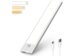 Luminária Magnética Recarregável para Armário, com 31 Leds, Sensor de Movimento e Intensidade Regulável BRILVIBERA (4000k)