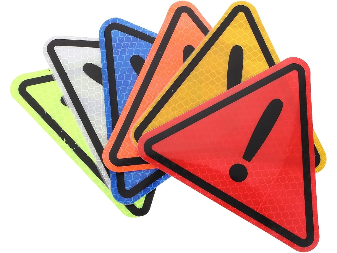 Conjunto De Adesivos Triangulares Refletivos Para Carro Em Pet, Fácil De Usar.