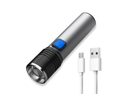 Luz Negra Uv De 395 Nm Recarregável Via Usb, Com Zoom E À Prova D'água, Feita De Alumínio.