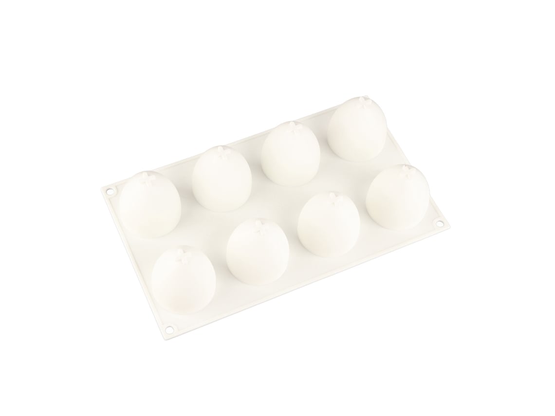 Mold de Silicone para Bolo em Forma de Ovo 8 Cavidades | S/MARCA