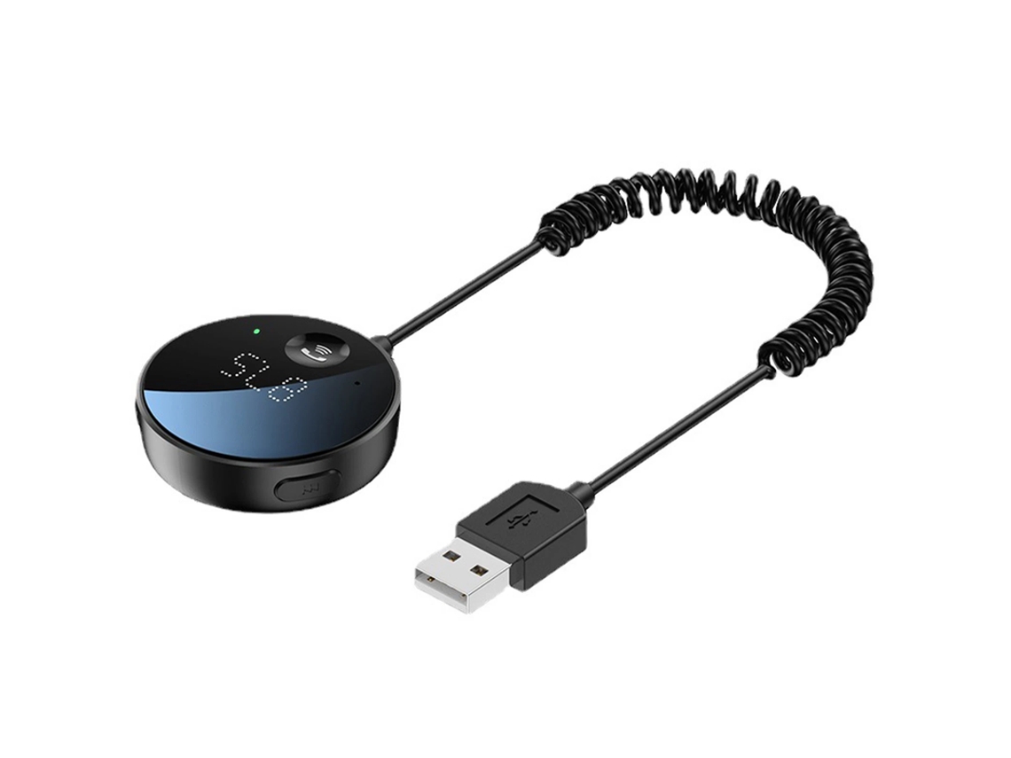 Adaptador de Áudio Bluetooth Usb Aux ELORY com Display Lcd