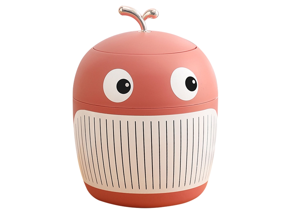Baok-lixeira Pequena Baleia Mini Cute Luxo Leve Lata De Lixo Portátil Multifuncional Para Mesa De Escritório Mesa De Chá Rosa Sakura